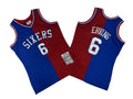 Philadelphia 76ers #6 Julius Erving 76 6 # Blue Red Edition 82-83 Season Mitchell Retro Jersey --.. Irving Style 1