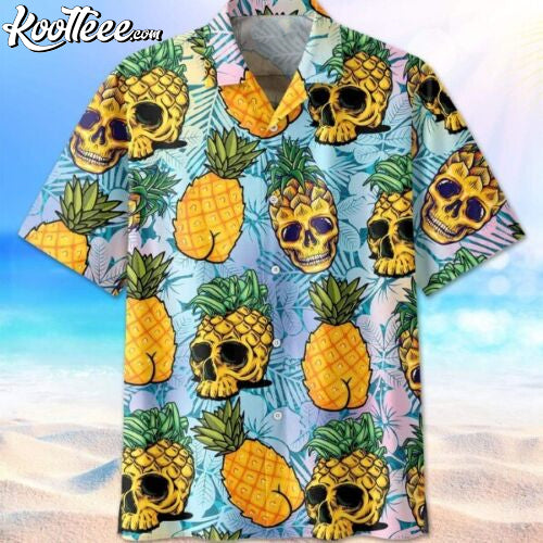 Pineapple Skull Halloween Hawaiian Shirt