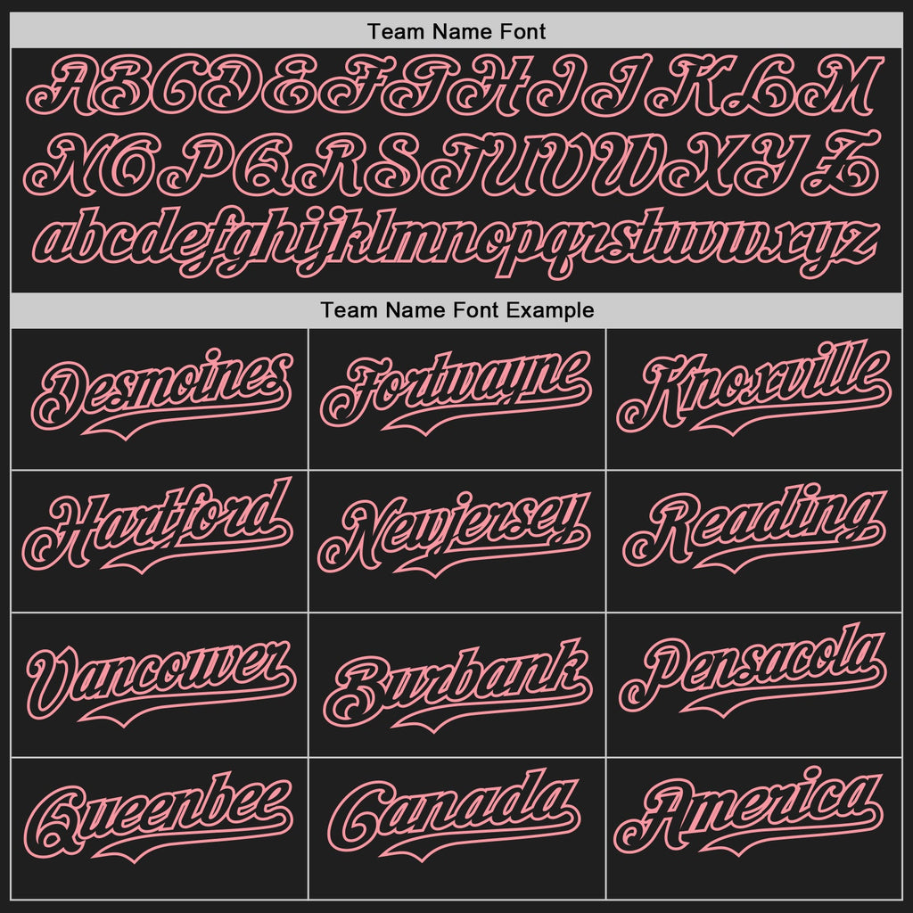 Custom Black-Medium Pink Gradient Classic Vertical Stripe Authentic Baseball Jersey