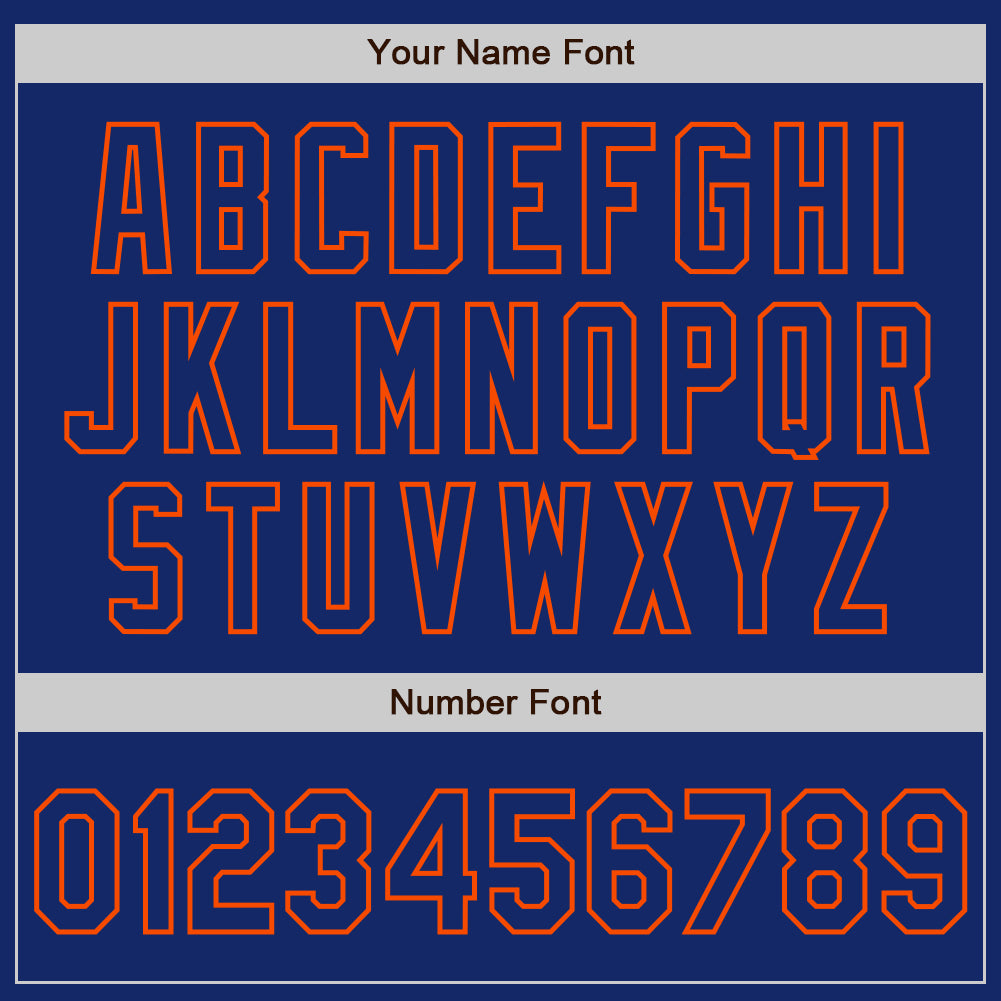 Custom Royal-Orange Gradient Classic Vertical Stripe Authentic Baseball Jersey