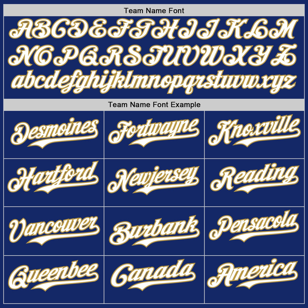 Custom Royal White-Old Gold Gradient Classic Vertical Stripe Authentic Baseball Jersey