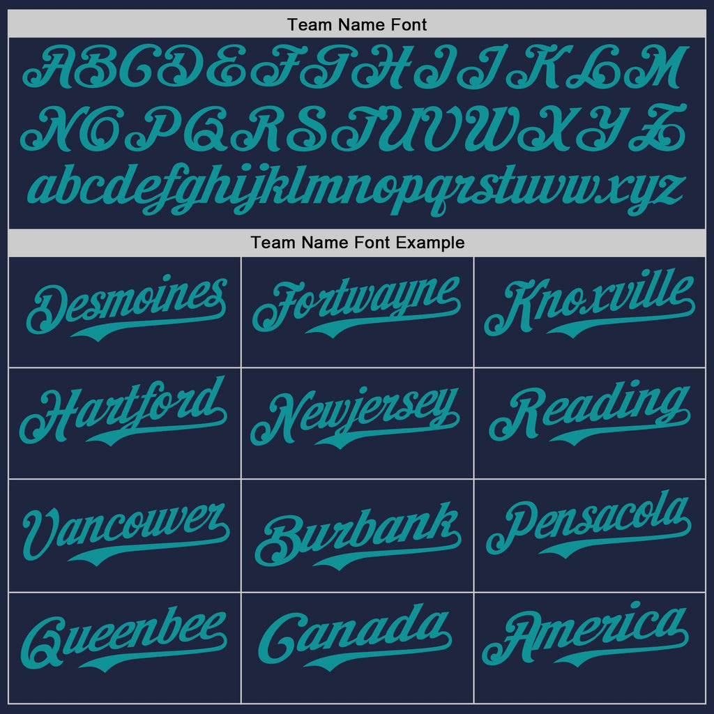 Custom Navy Teal-Gray Gradient Classic Vertical Stripe Authentic Baseball Jersey