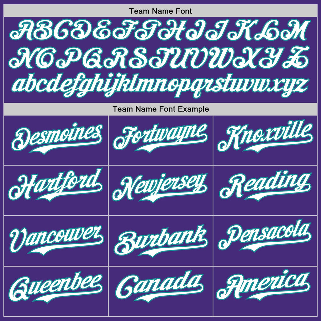 Custom Purple White-Teal Gradient Classic Vertical Stripe Authentic Baseball Jersey