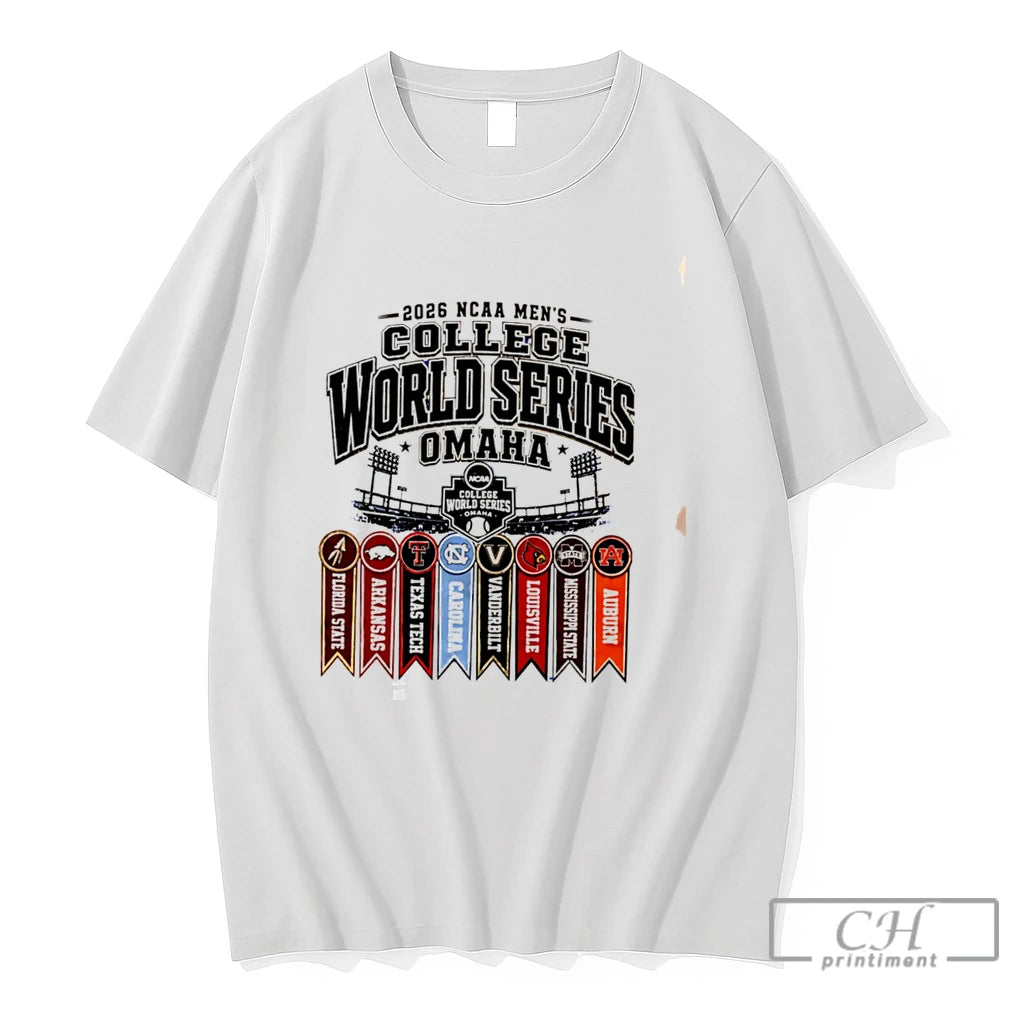 Premium 2026 College World Series Omaha Baseball Championship Vintage Tee