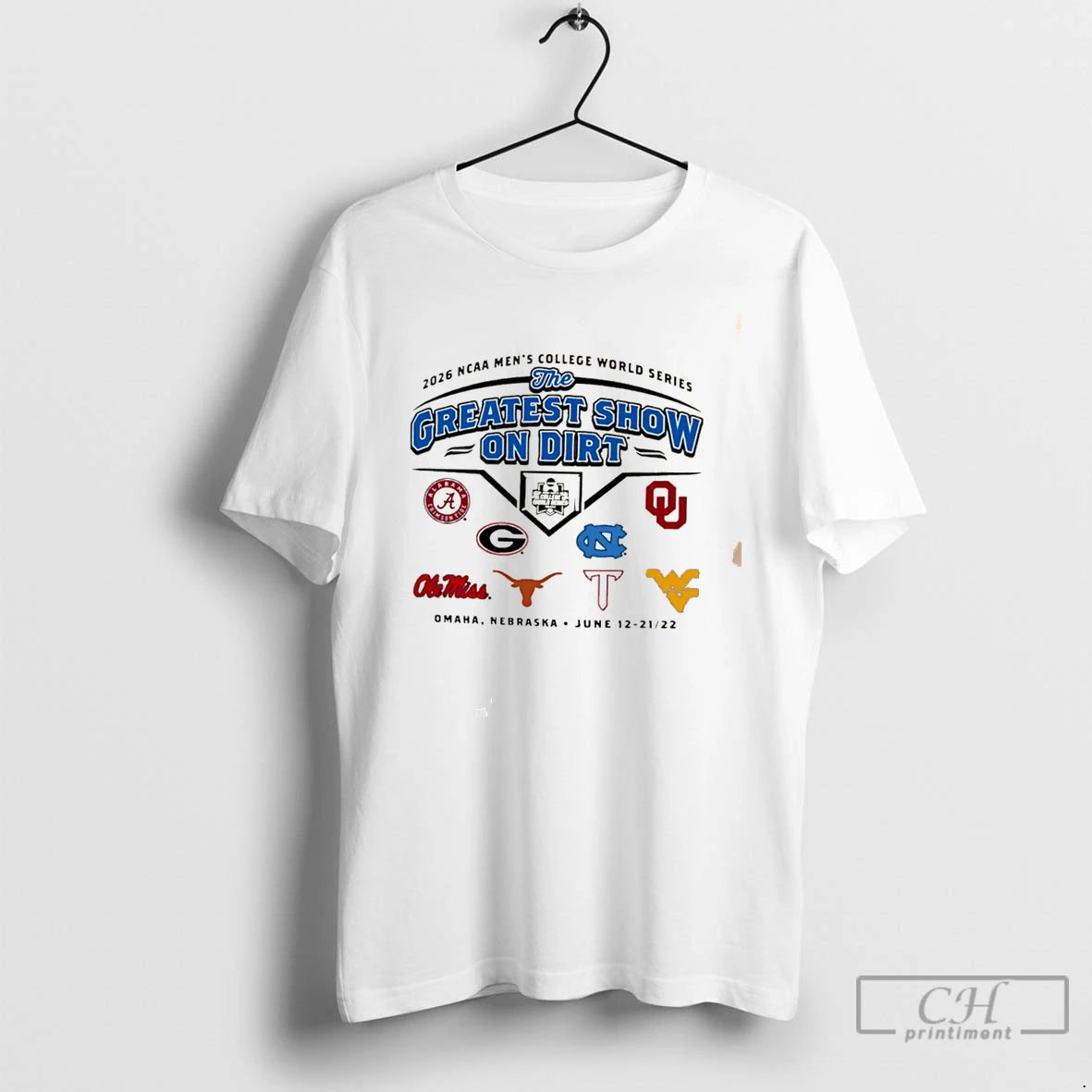 Premium 2026 Ncaa Mens College World Series The Greatest Show On Dirt Tee T Shirts