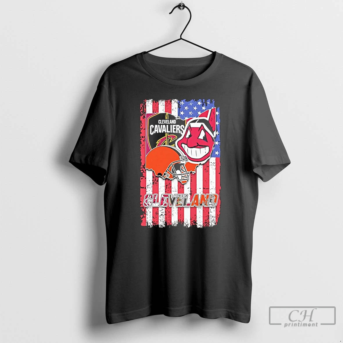 Premium Cleveland City Sports American Flag Logos 2026
