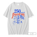 Premium Cowboy Riding Horse Holding American Flag 250 Years Of Freedom 1776 2026 T Shirts