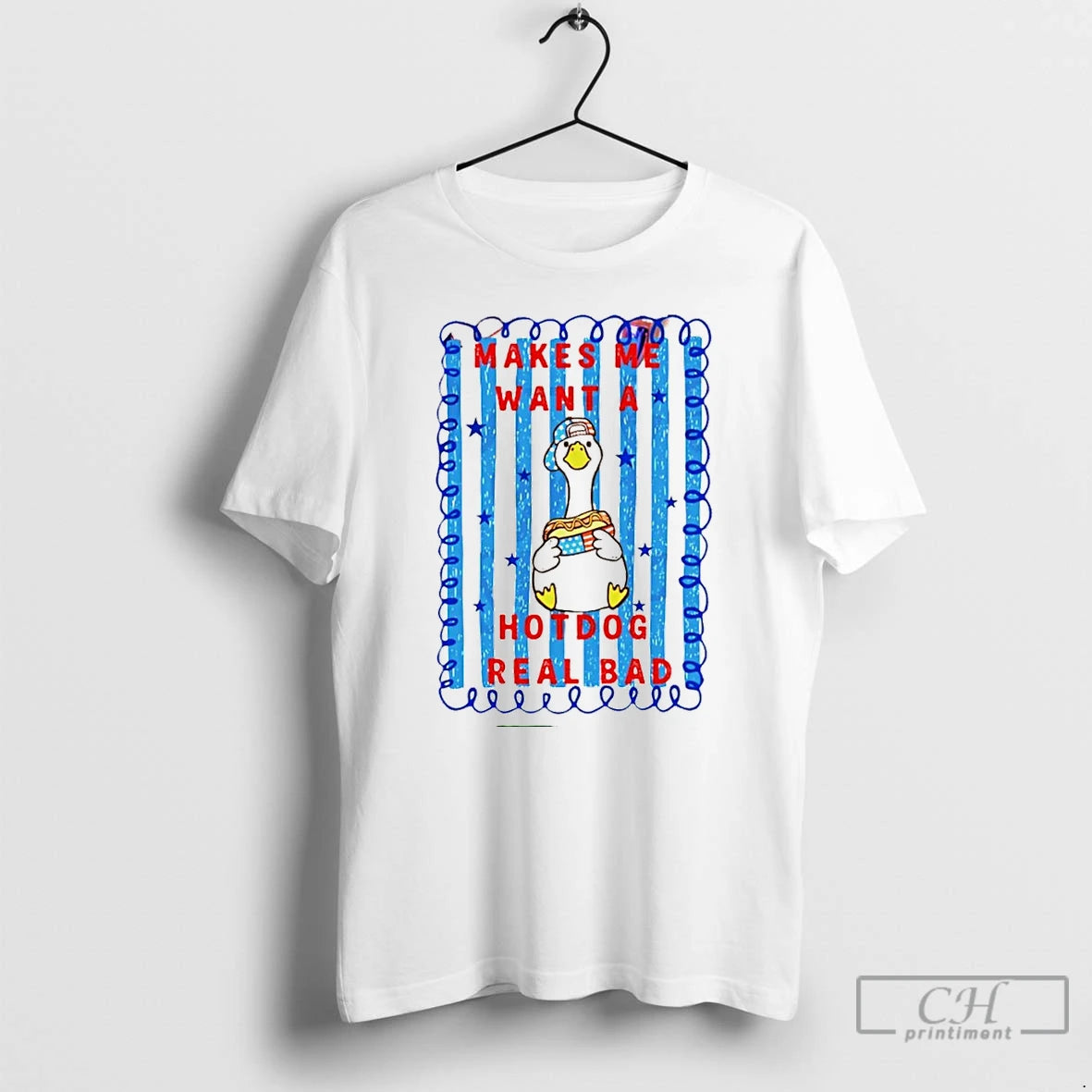Premium Makes Me Want A Hotdog Real Bad Goose Hotdog Fourth Of July T Shirts