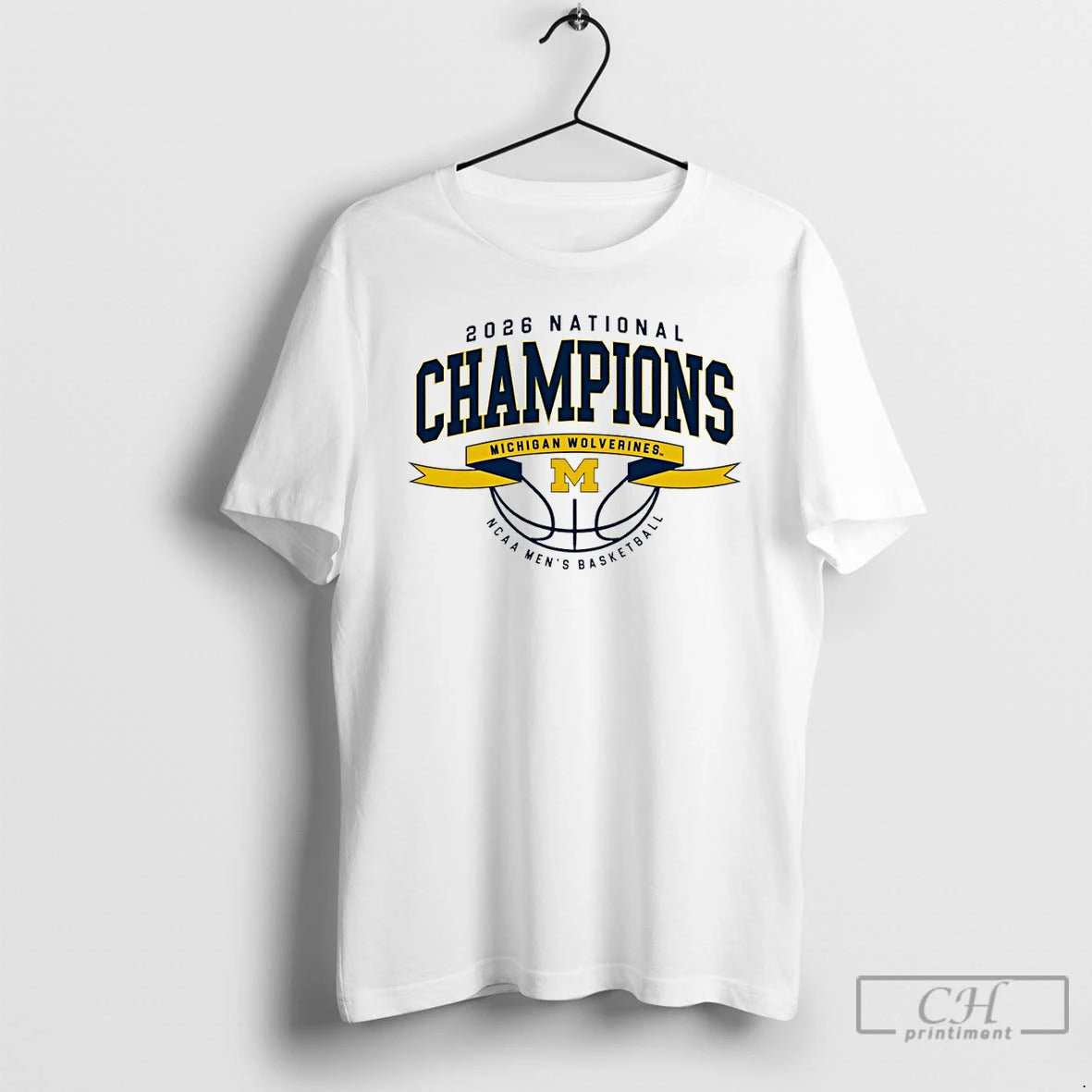 Premium Michigan 2026 Basketball National Champions Ribbon Wings