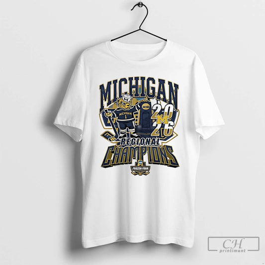 Premium Michigan Wolverines 2026 Ncaa Mens Hockey Regional Champions Mascot Trophy