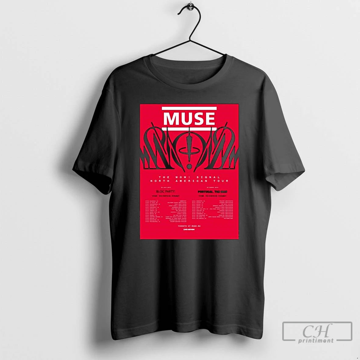 Premium Muse Band The Wow Signal North American Tour 2026 Schedule Tour Dates T Shirts