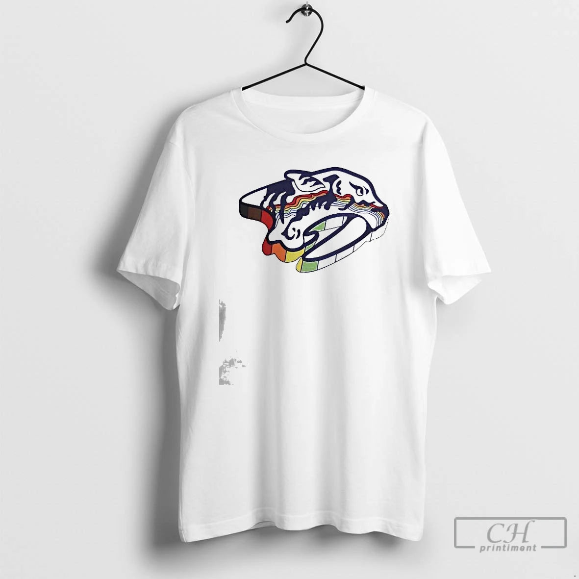 Premium Nhl Nashville Predators Logo Celebrate Pride Month 2026 Rainbow Flag