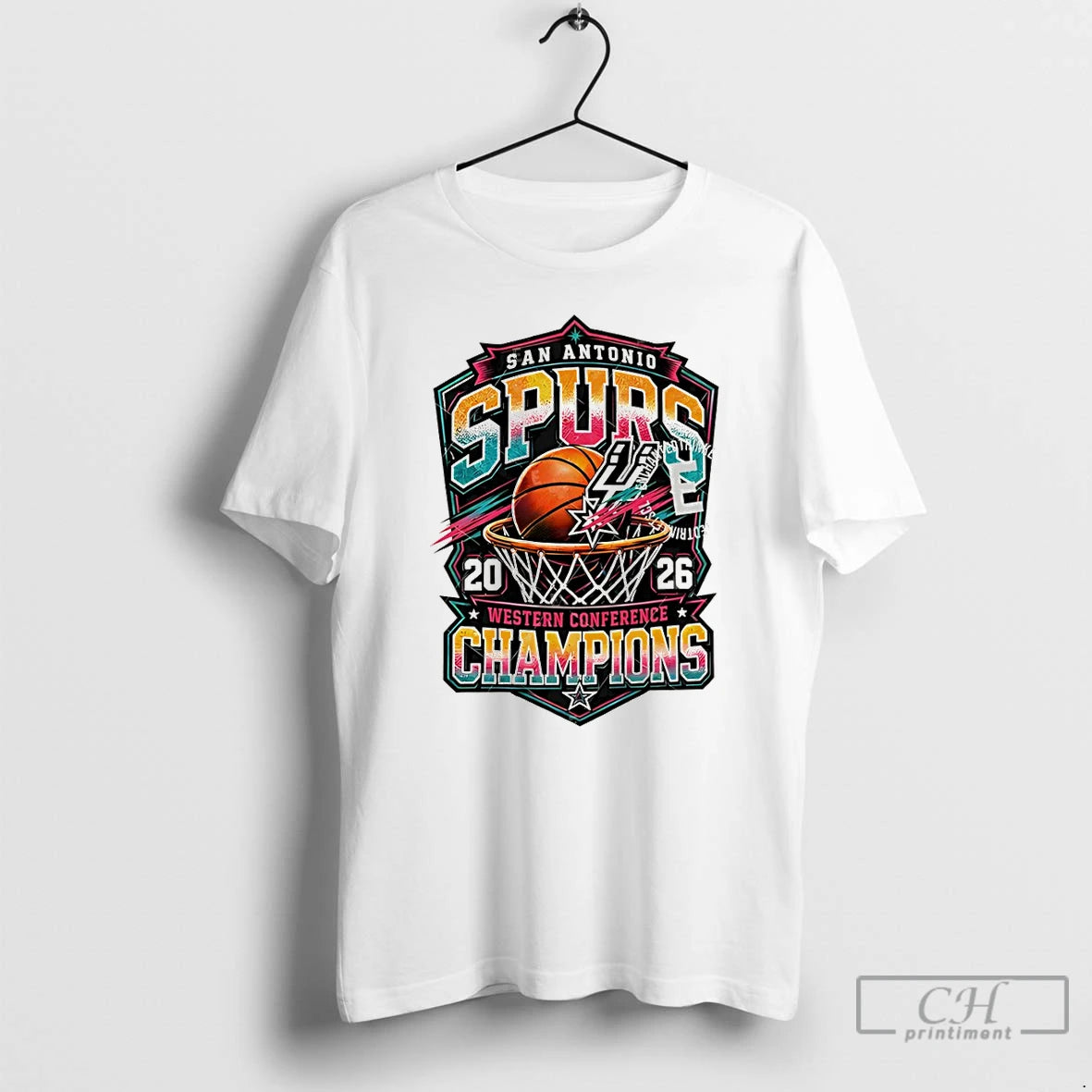 Premium Shzoqsbp San Antonio Spurs Basketball Western Conference Champions Game Day Nba 2026 T Shirts