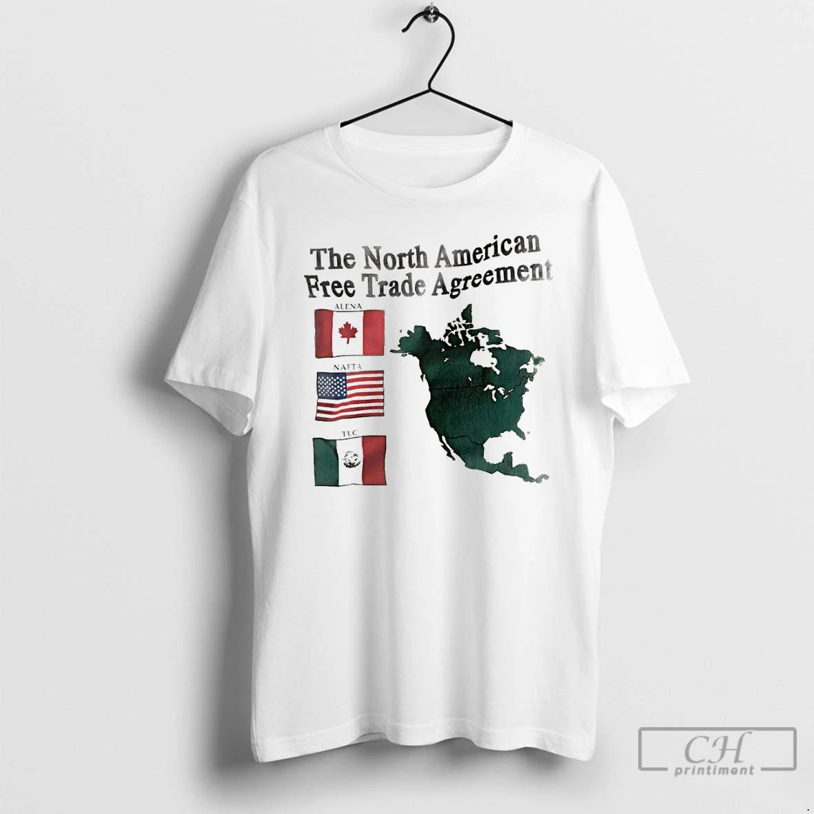 Premium The North American Free Trade Agreement Alena Nafta Tlc Flag