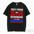 Premium They Found The Antifa Handbook Its The Constitution Text Tee
