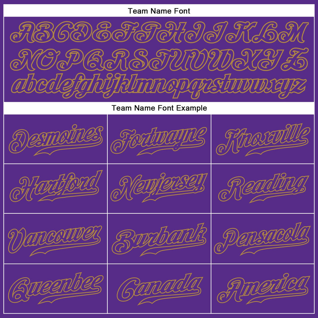Custom Purple Purple-Old Gold Authentic Sleeveless Baseball Jersey