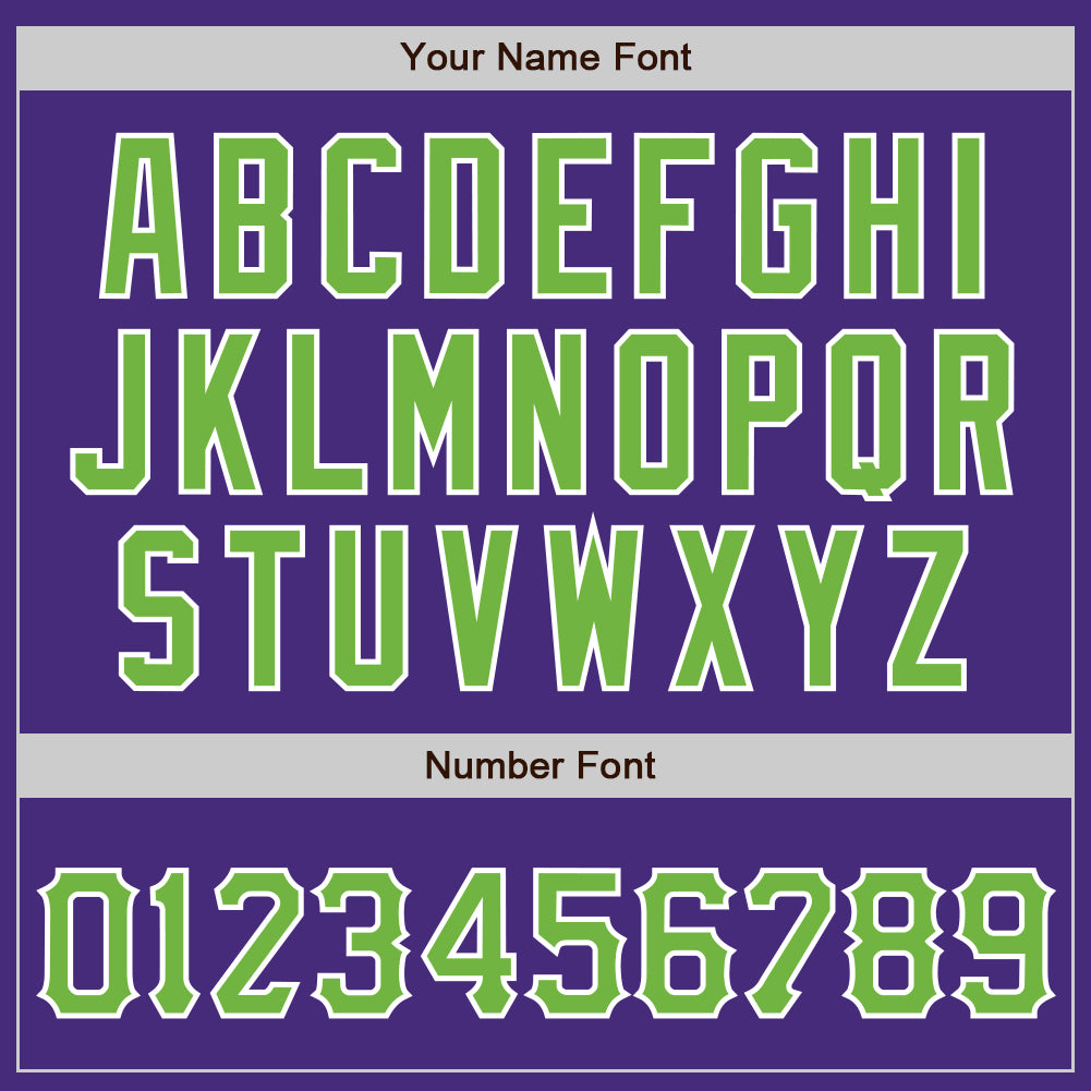 Custom Purple Neon Green-White Authentic Baseball Jersey
