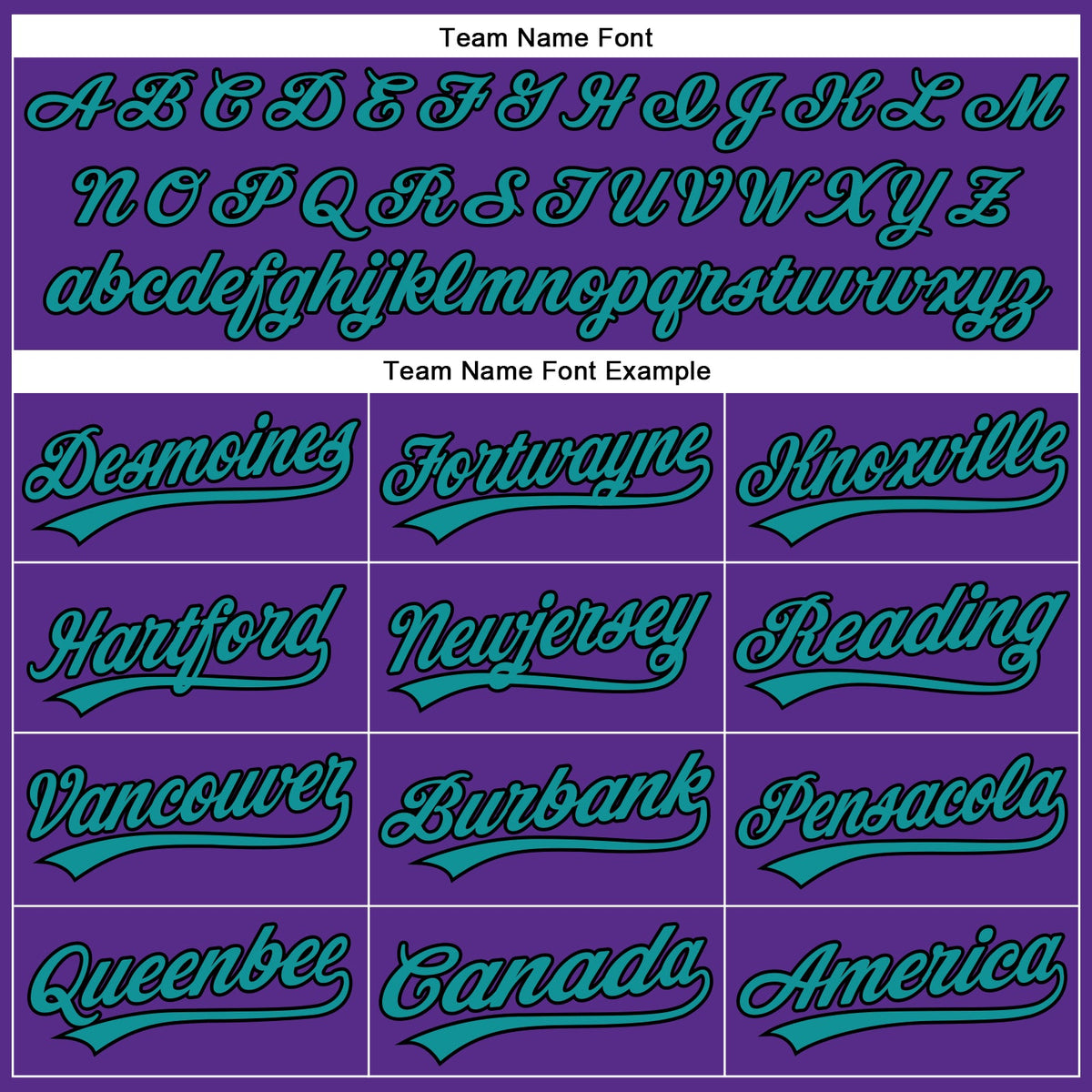 Custom Purple Black Pinstripe Teal Authentic Baseball Jersey