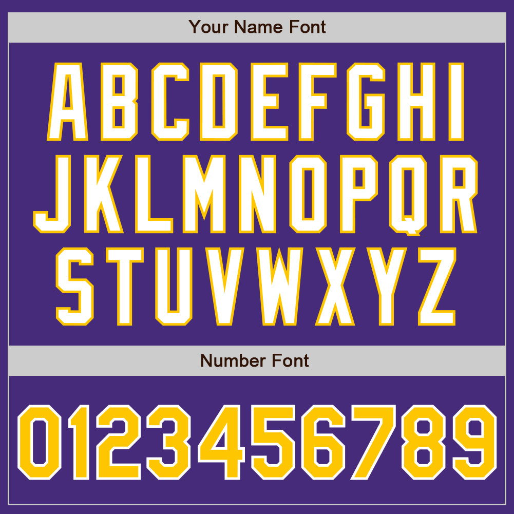 Custom Purple Yellow-White Authentic Baseball Jersey