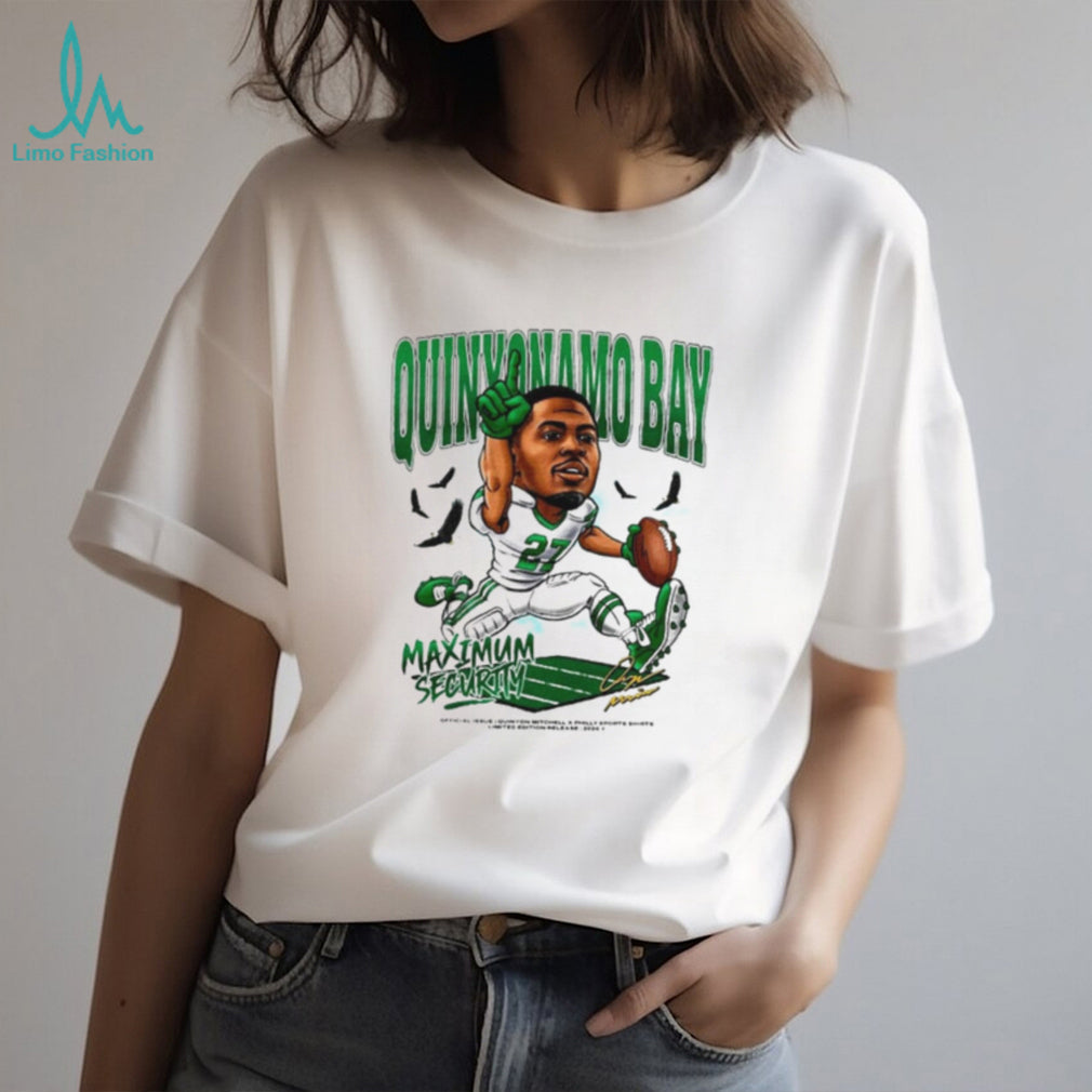 Quinyonamo Bay Maximum Security Philadelphia Eagles caricature shirt