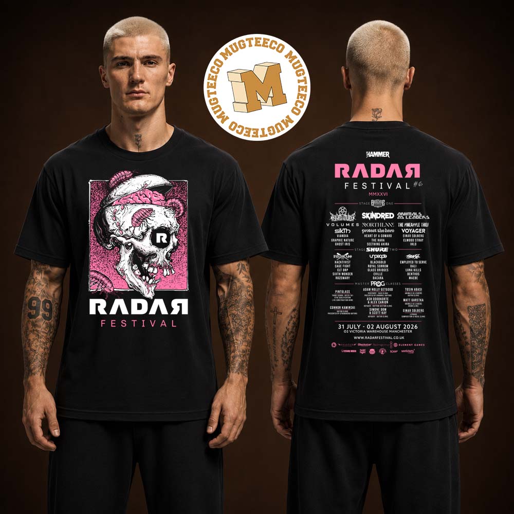 RDR26 Rotting Skull Tee Radar Festival 6 Manchester England 2026 Two Sided Unisex Black T Shirt