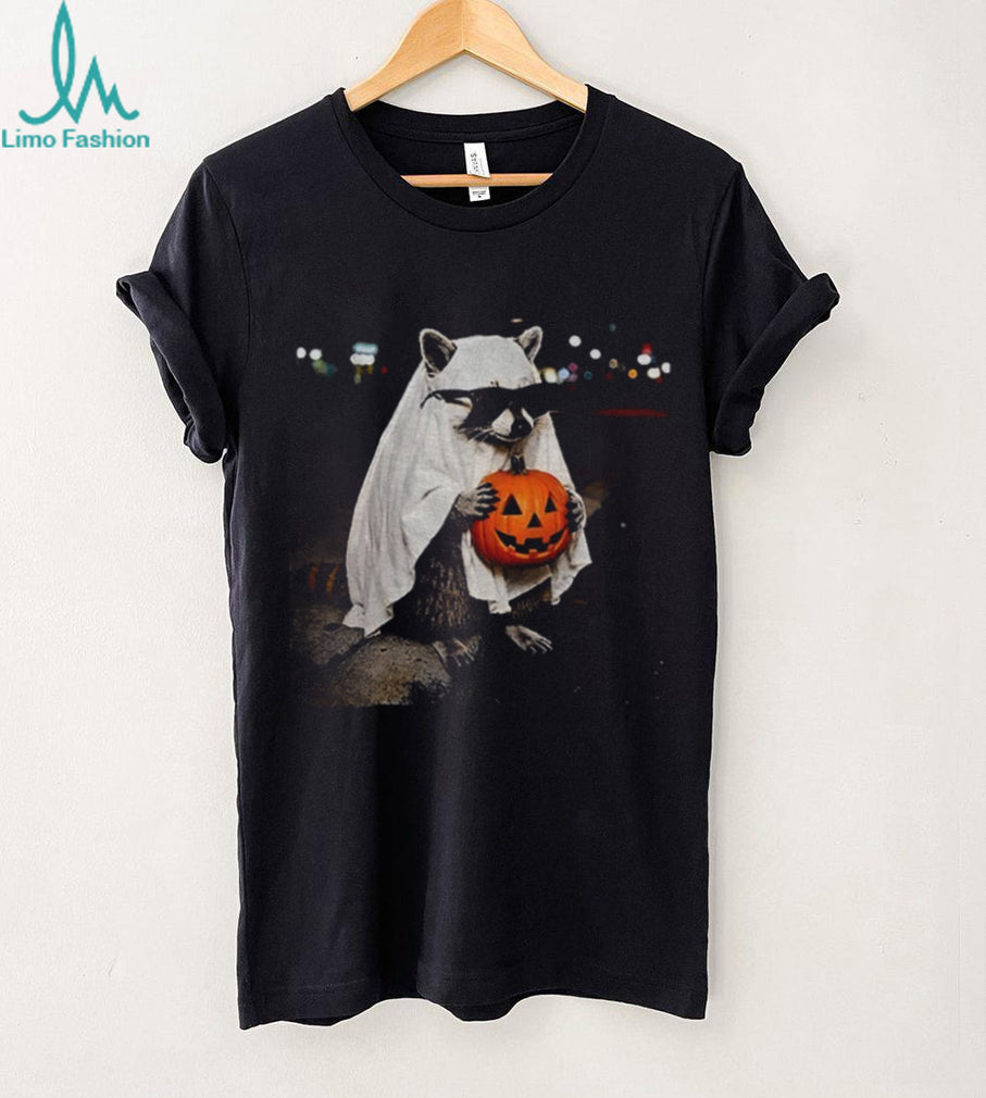 Raccoon Ghost Halloween Funny Trick Or Treat Spooky Season shirt
