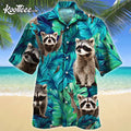 Raccoon Lovers Gift Hawaiian Shirt