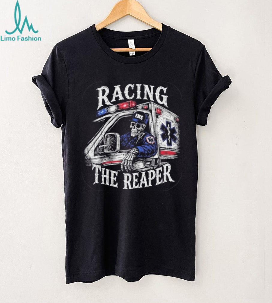 Racing the Reaper EMS Skeleton Driver Ambulance shirt