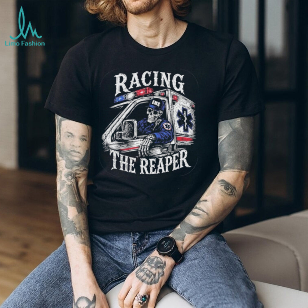 Racing the Reaper EMS Skeleton Driver Ambulance shirt