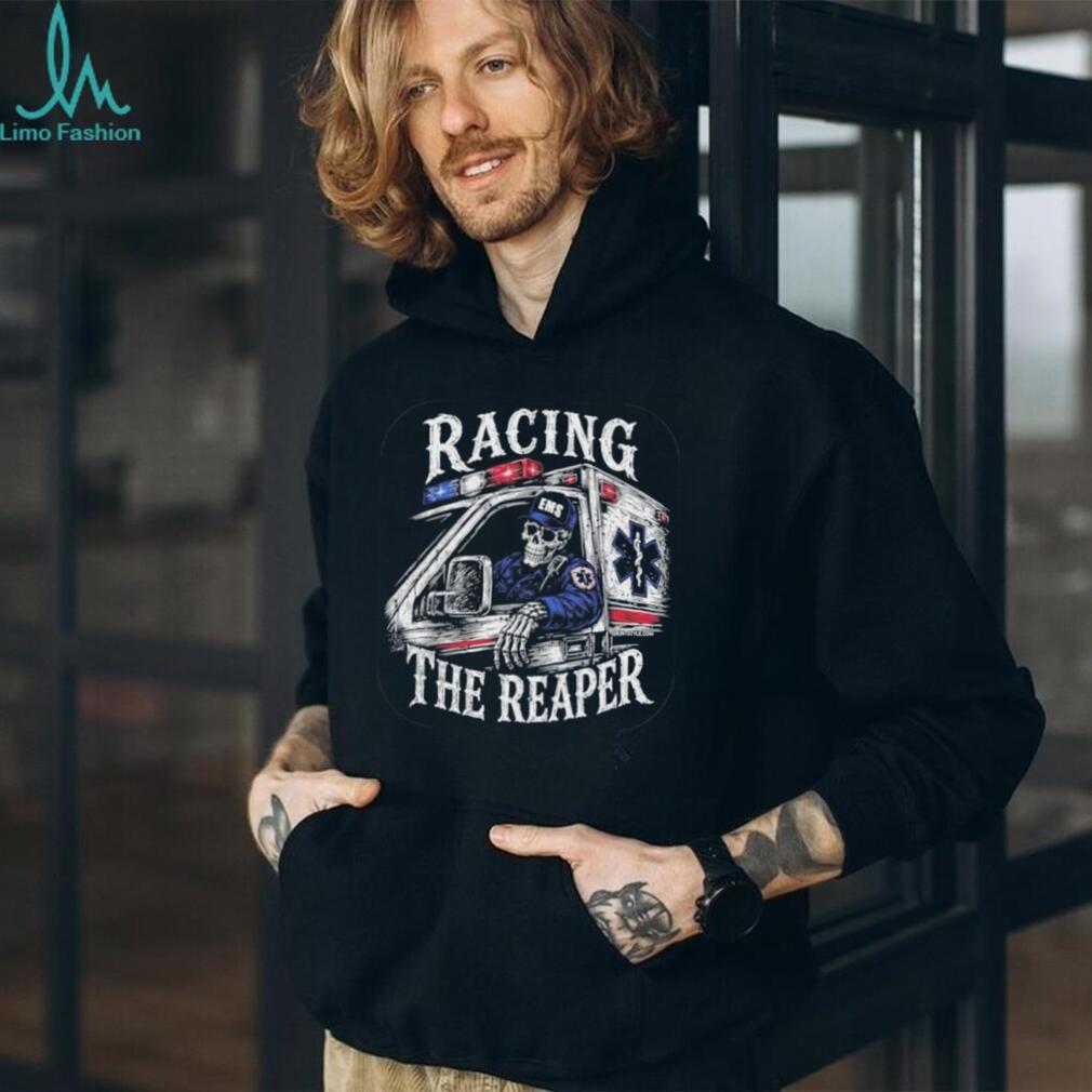 Racing the Reaper EMS Skeleton Driver Ambulance shirt