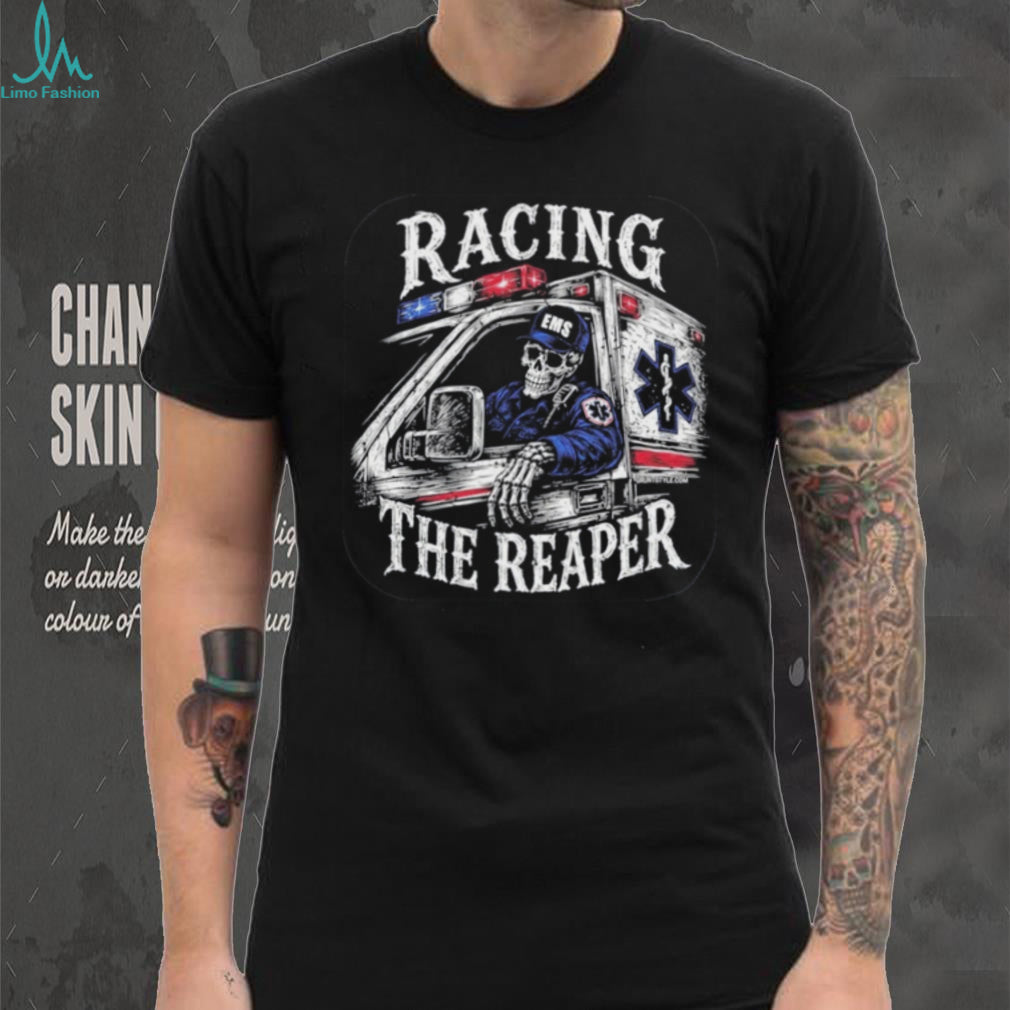 Racing the Reaper EMS Skeleton Driver Ambulance shirt