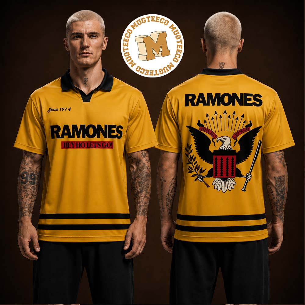 Ramones Since 1974 Blitzkrieg Bop Hey Ho Lets Go Polo Jersey
