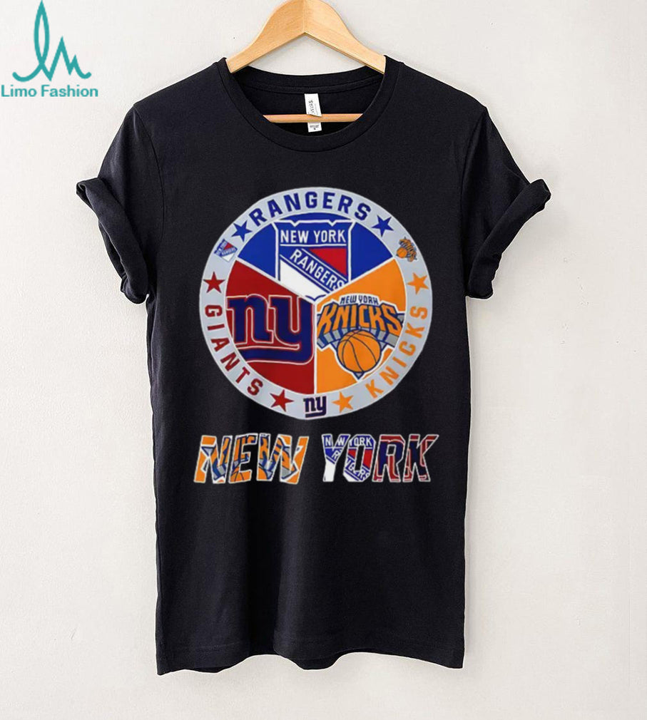 Rangers Giants Knicks New York sports logos shirt
