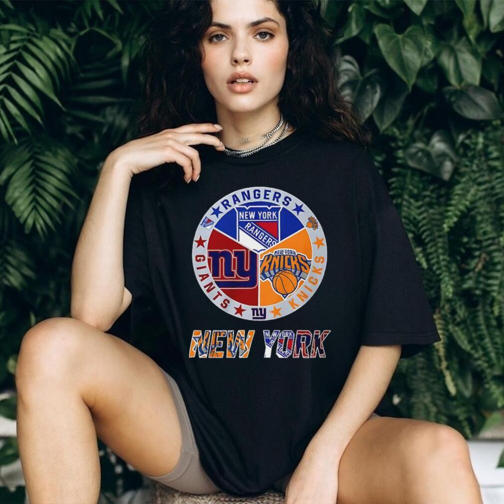 Rangers Giants Knicks New York sports logos shirt