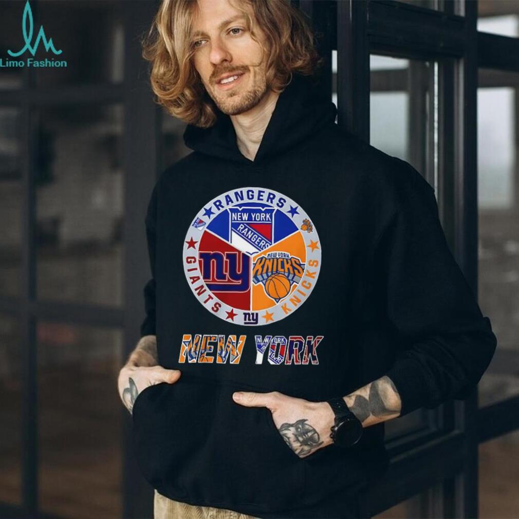 Rangers Giants Knicks New York sports logos shirt