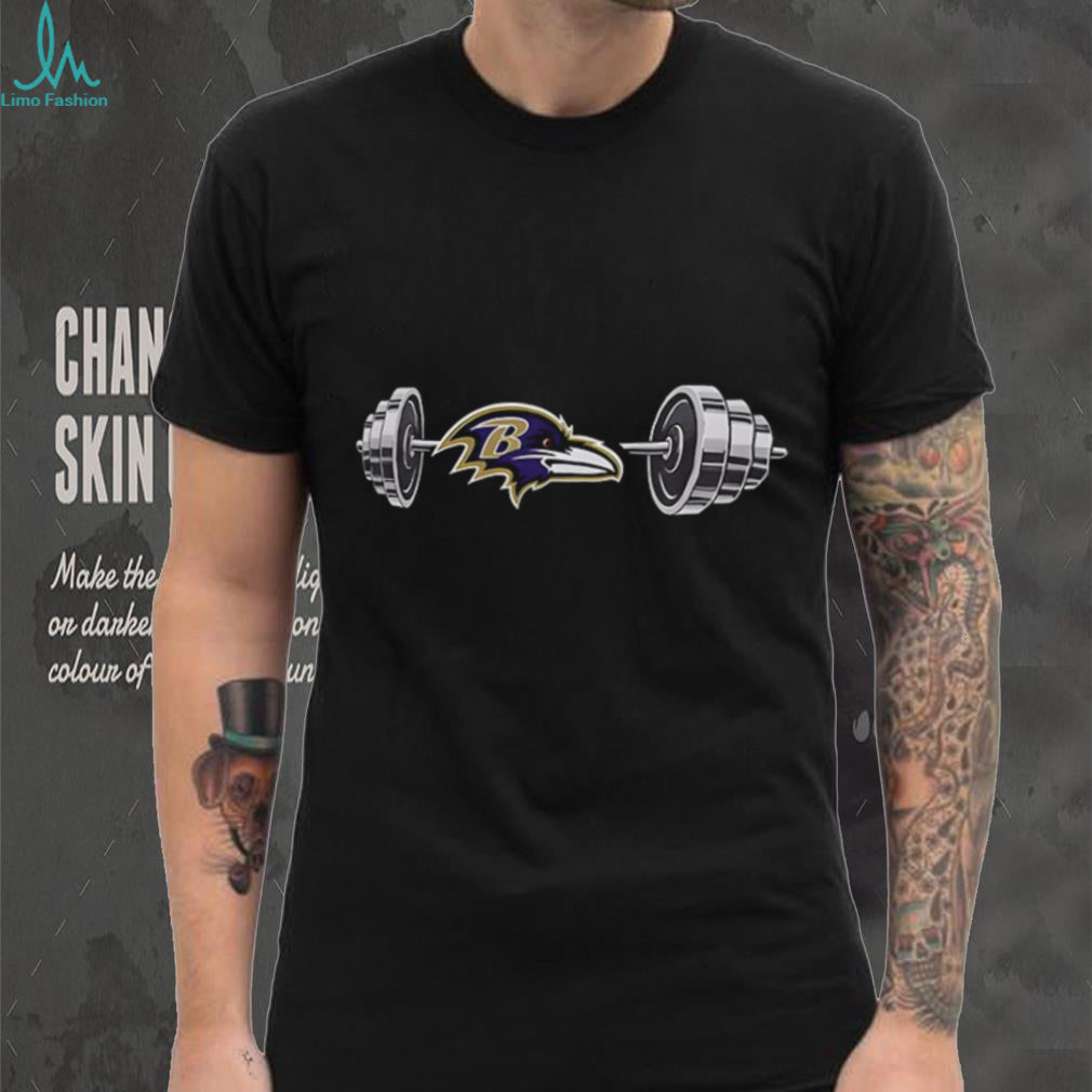 Ravens Barbell Baltimore Football Weightlifting Spirit Of True Champions Shirt