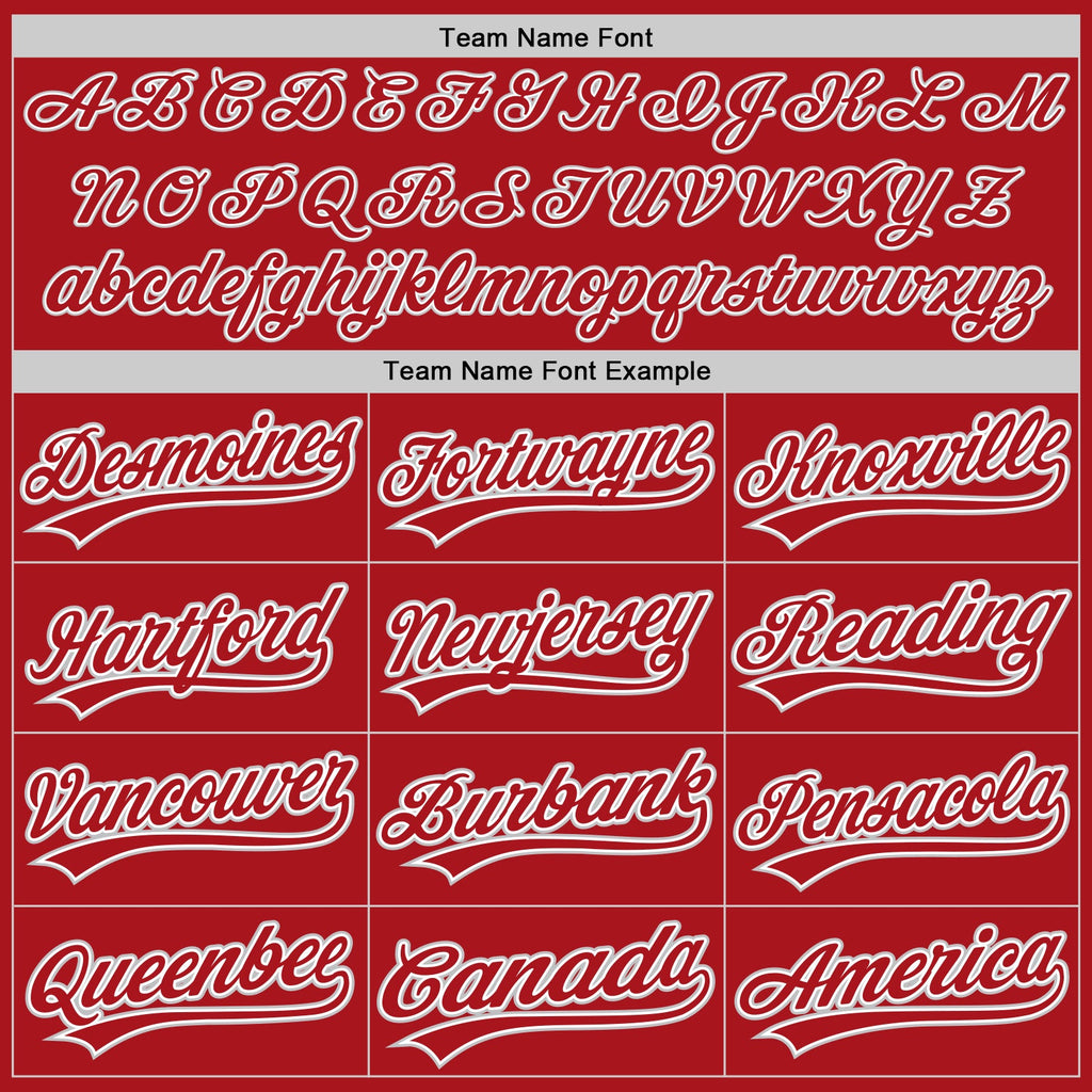 Custom Red Red-Gray Authentic Baseball Jersey
