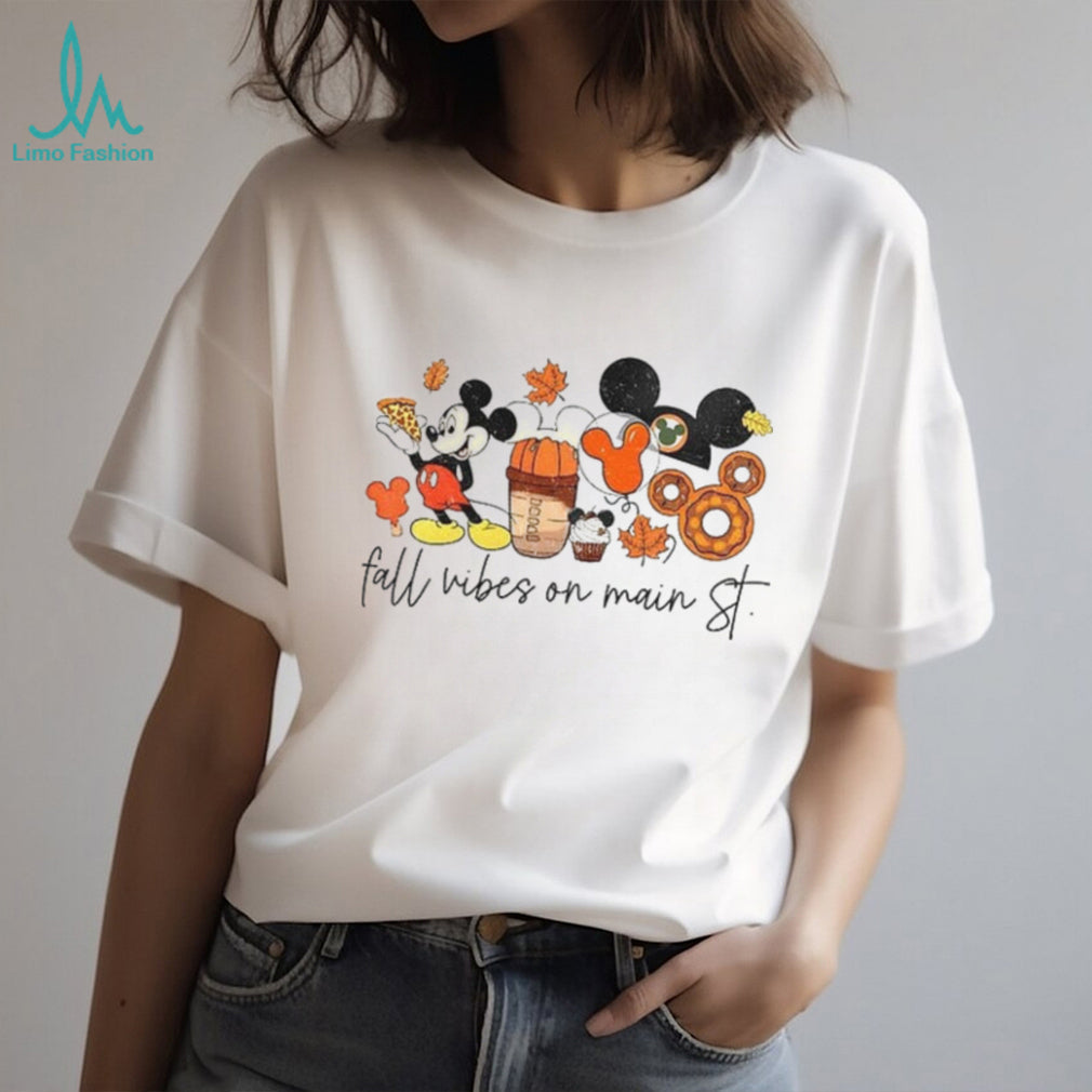 Retro Mickey Fall Vibes On Main Street Disney Halloween Fall shirt