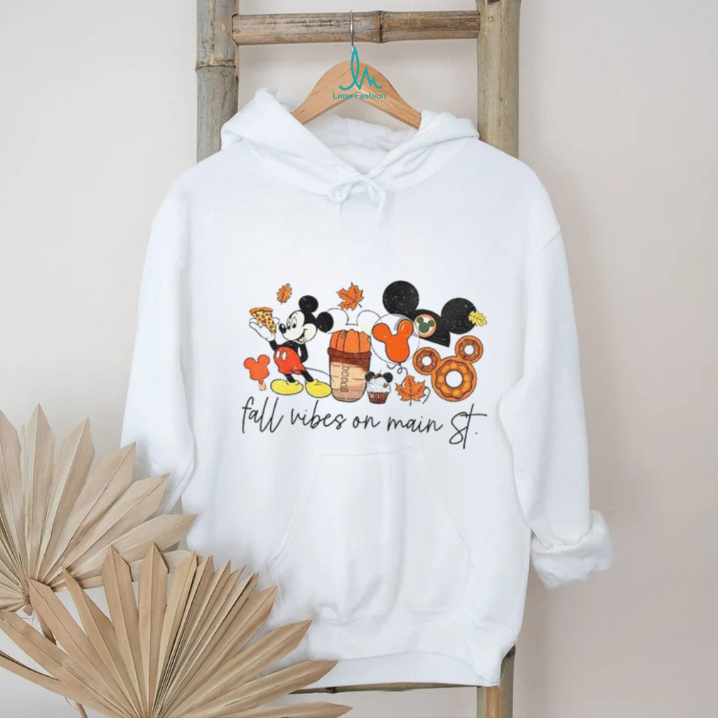 Retro Mickey Fall Vibes On Main Street Disney Halloween Fall shirt