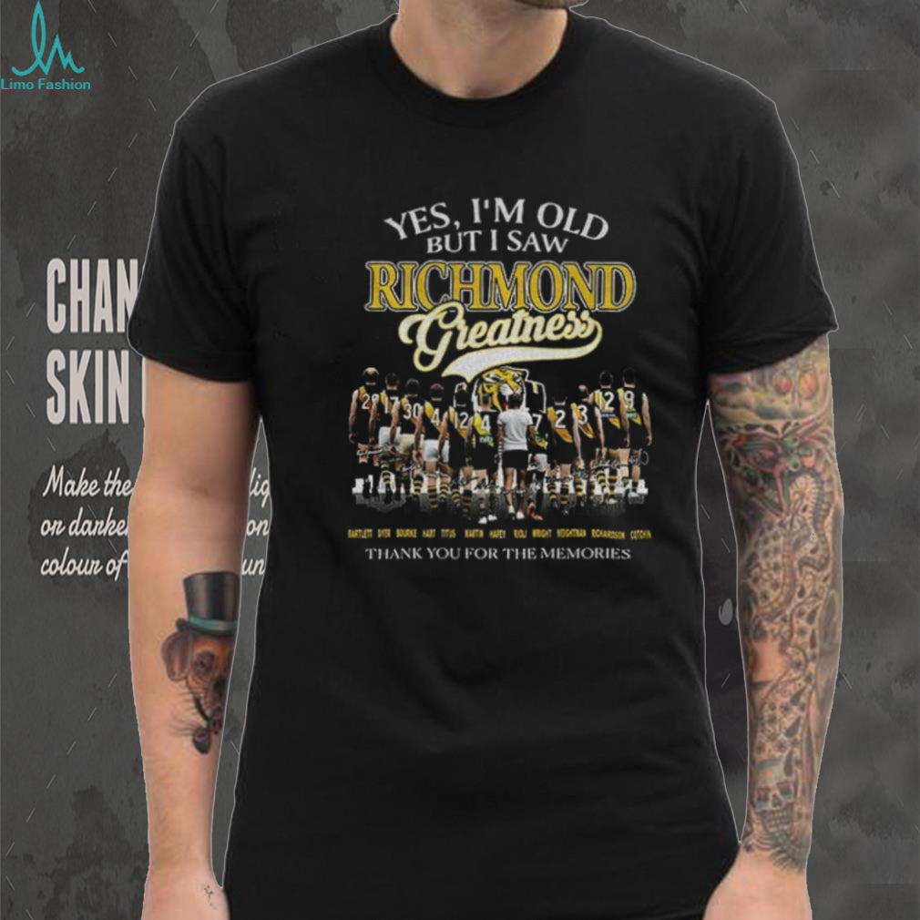 Richmond Football Club Players Yes, I’m Old But I Saw Richmond Greatness Shirt