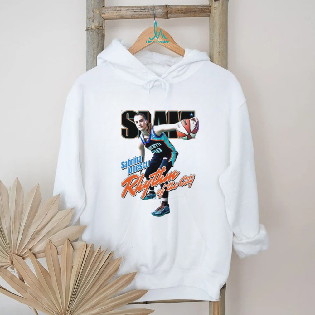 Sabrina Ionescu New York Liberty Rhythm of the City Slam graphic shirt