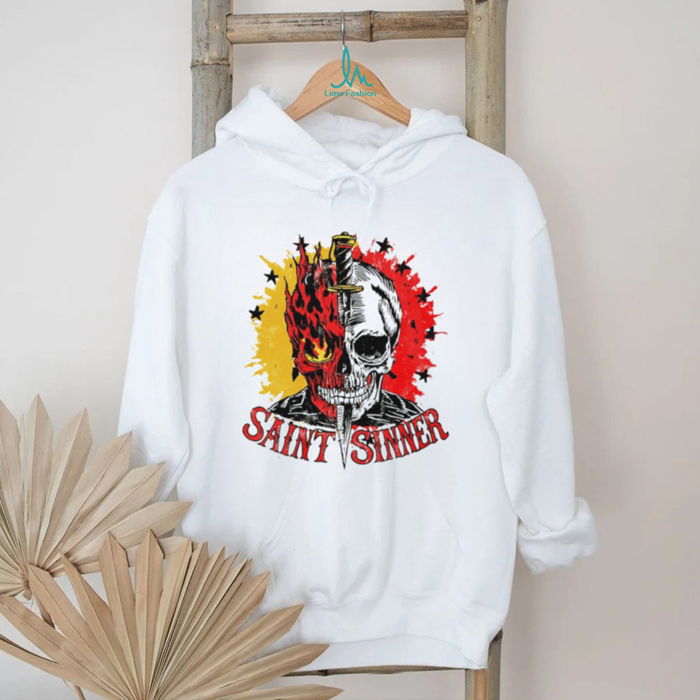 Saint Sinner Skull with Dagger Gothic Dark Art shirt