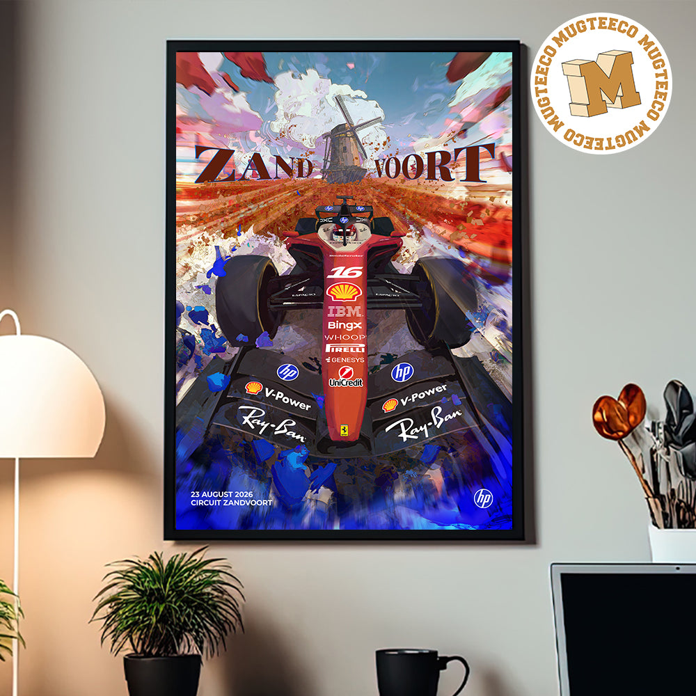 Scuderia Ferrari Formula 1 Heineken Dutch Grand Prix 2026 On August 23 2026 Circuit Zandvoort Home Decor Poster Canvas