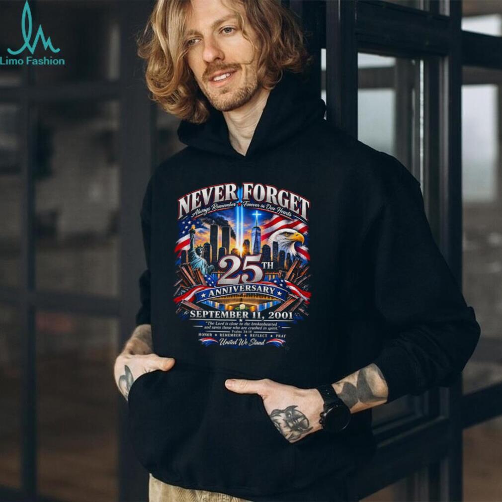 September 11 25th Anniversary Never Forget US Flag Shirt