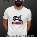 Serengeti mustache sunglasses White Sox logo style shirt