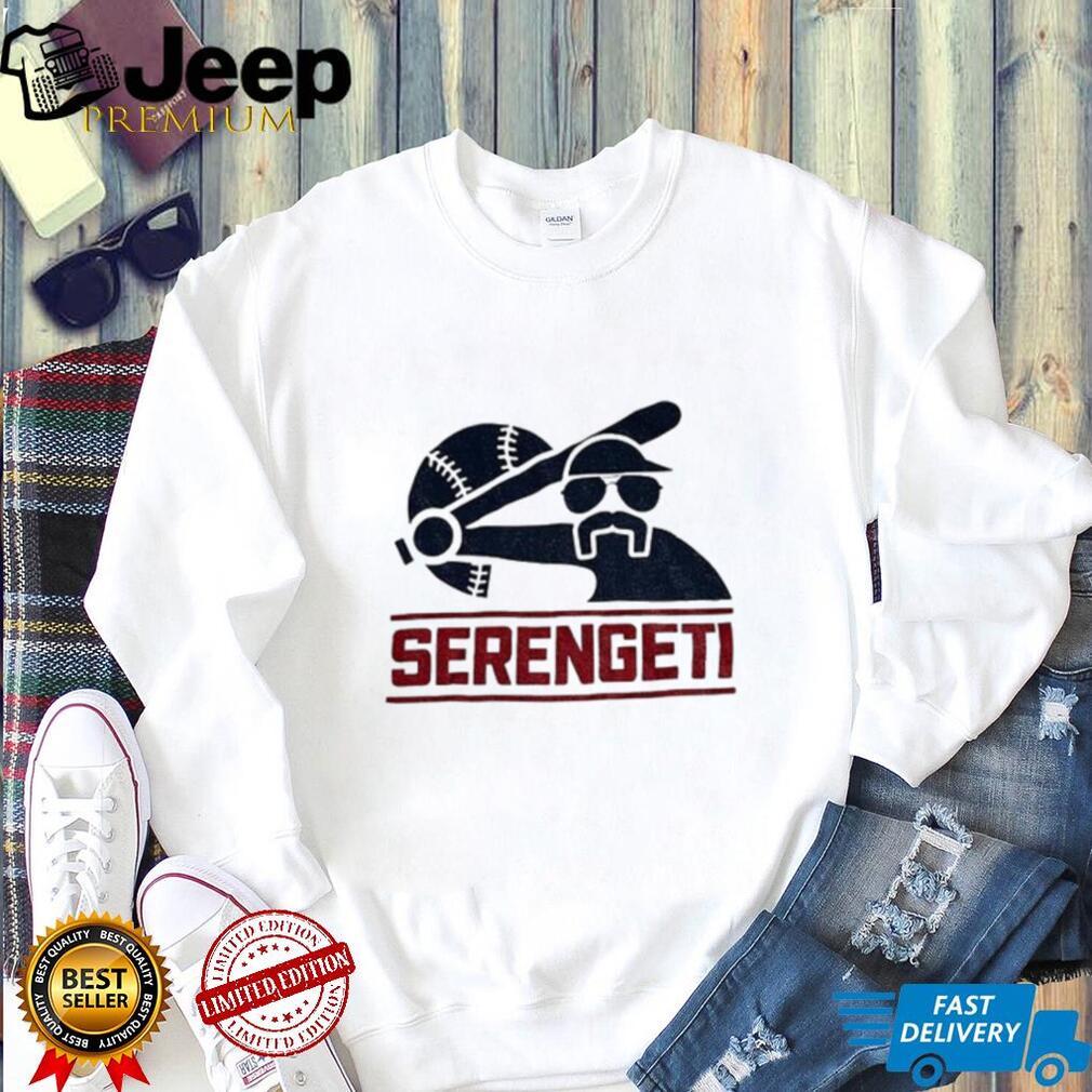 Serengeti mustache sunglasses White Sox logo style shirt