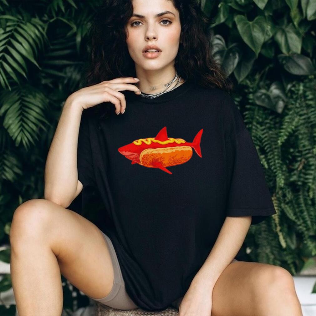 Shark Hot Dog Funny Mashup shirt