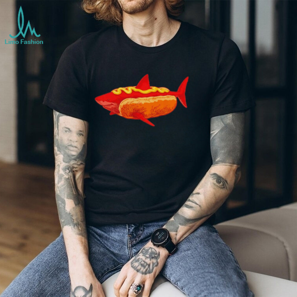 Shark Hot Dog Funny Mashup shirt