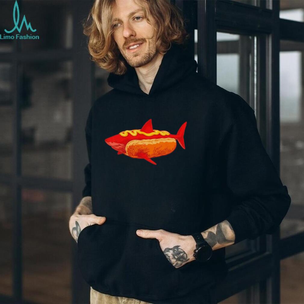 Shark Hot Dog Funny Mashup shirt