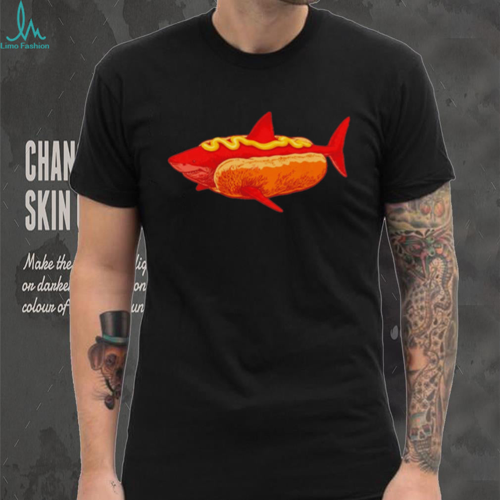 Shark Hot Dog Funny Mashup shirt